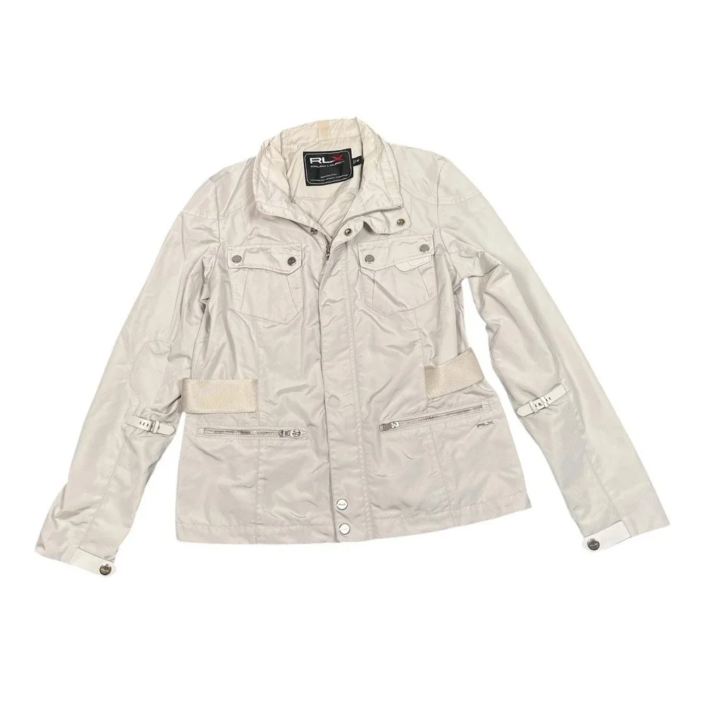 Ralph Lauren RLX Women's Ski Jacket Vented Belted White Size Medium - Picture 1 of 9